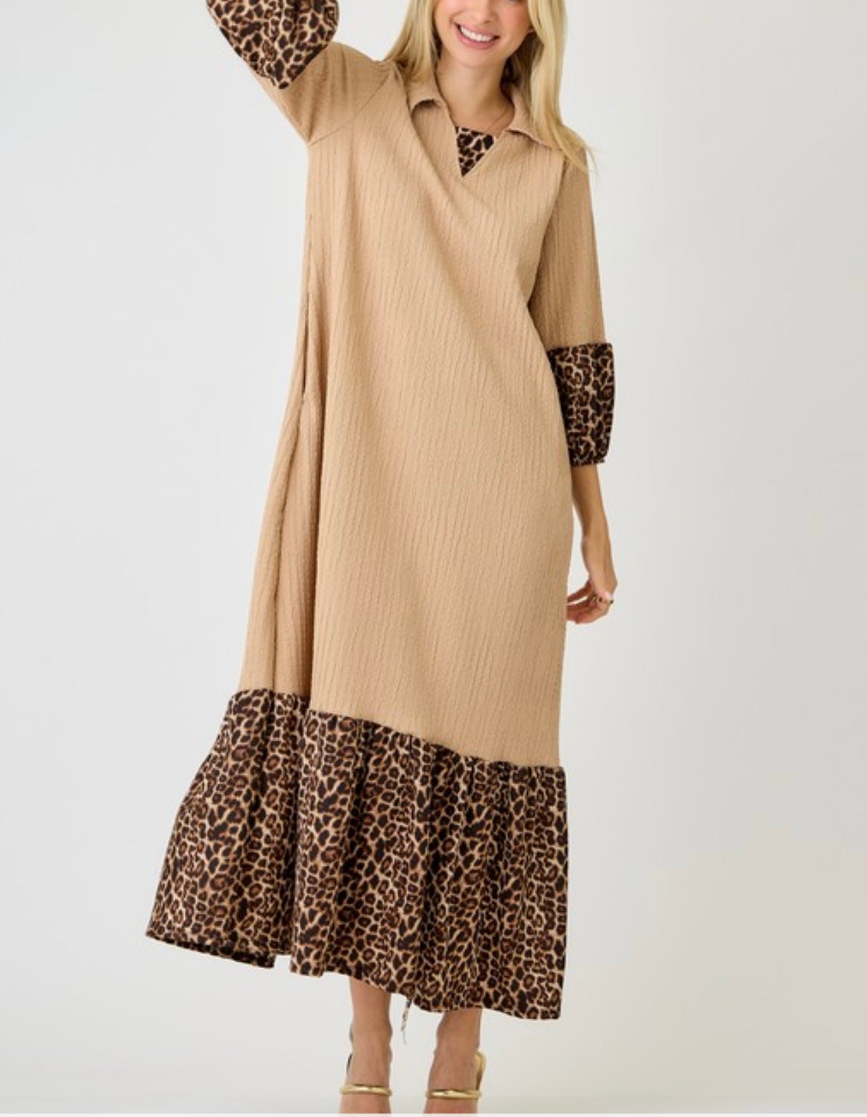 Leopard Latte Luxe Dress