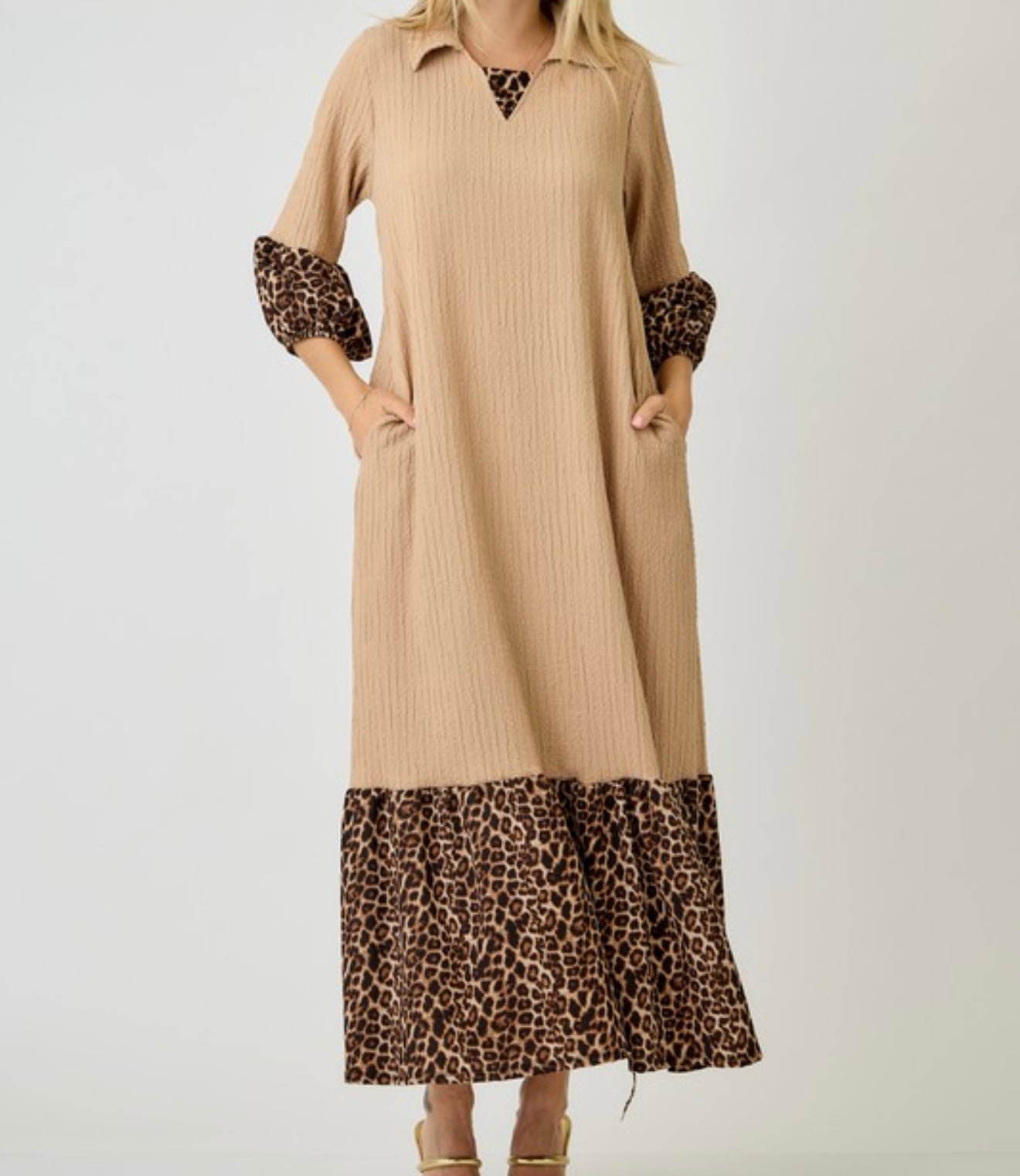 Leopard Latte Luxe Dress