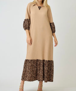 Leopard Latte Luxe Dress