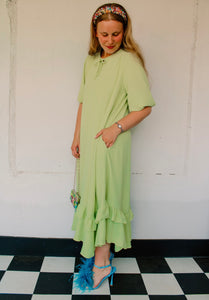 Green Meadow Ruffle Midi Dress - Reg & Curvy