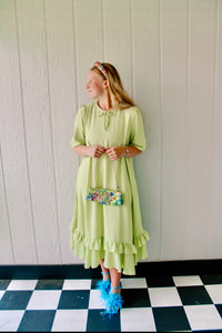 Green Meadow Ruffle Midi Dress - Reg & Curvy