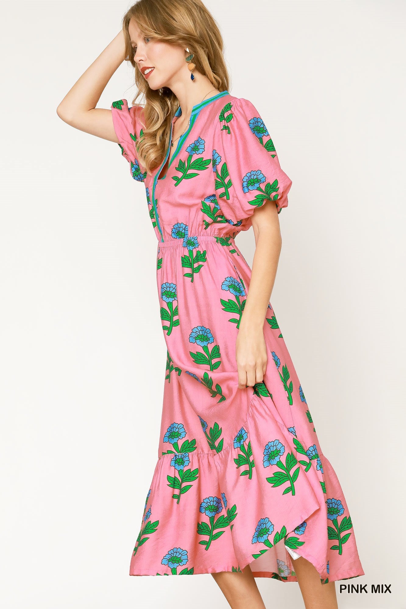 Garden Vision Dress In Pink Floral - Ready To Ship