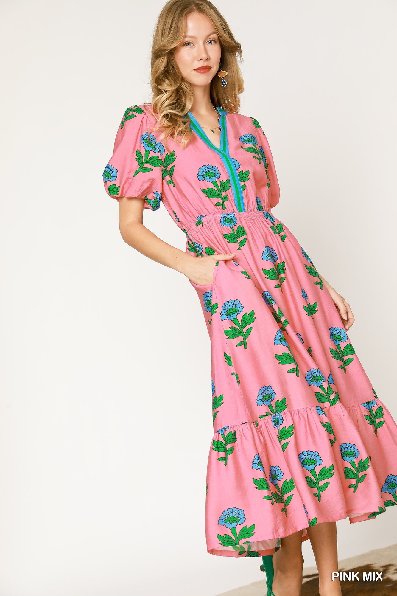 Garden Vision Dress In Pink Floral - Ready To Ship