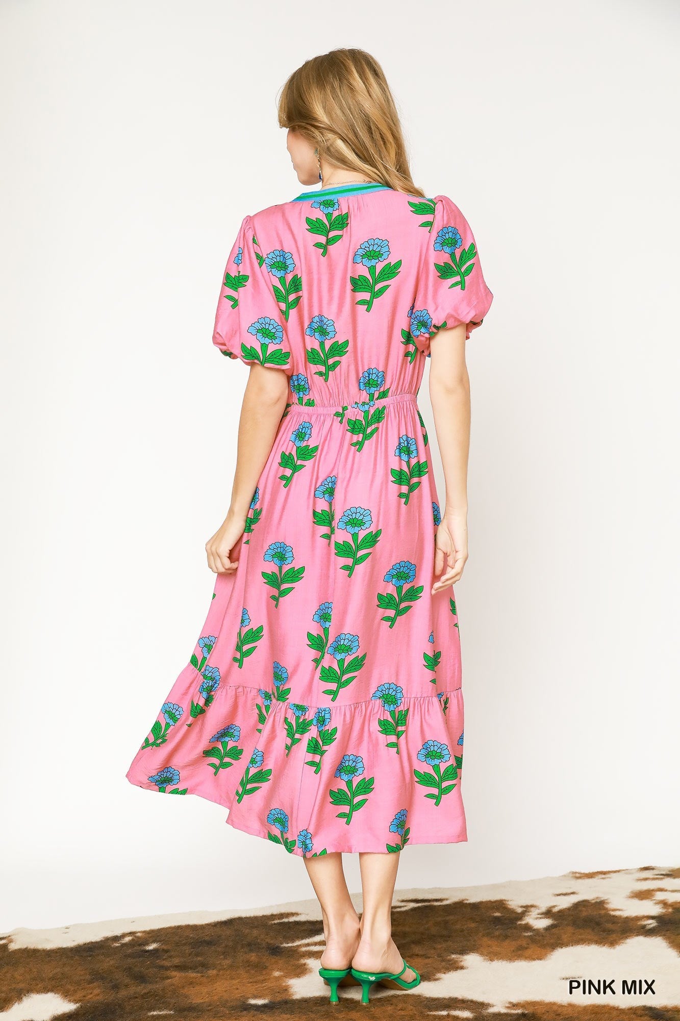 Garden Vision Dress In Pink Floral - Ready To Ship