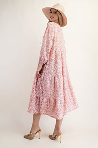 Wear Me For Easter Dress in a Peachy Pink Floral - Sizes S-3X - In Stock