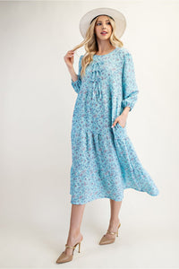 Wear Me For Easter In Light Blue Florals ** Size S - XL- In Stock