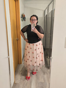 Berry Bliss Mesh Skirt – Pink or Black