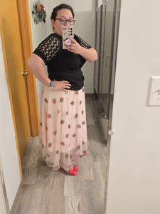 Berry Bliss Mesh Skirt – Pink or Black