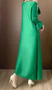 Back View of Green Color - Effortless Grace Dress ☆ Preorder ☆ ETA 2/3 Weeks