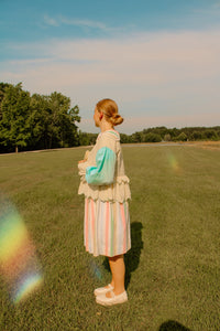 So Much Grace Bow Top in Yellow/Mint