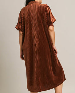 Back View of Copper Velvet Comfort Dress ☆ In Stock ☆