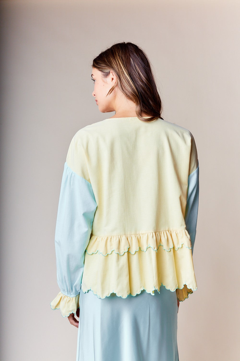 So Much Grace Bow Top in Yellow/Mint ** ETA 2/19