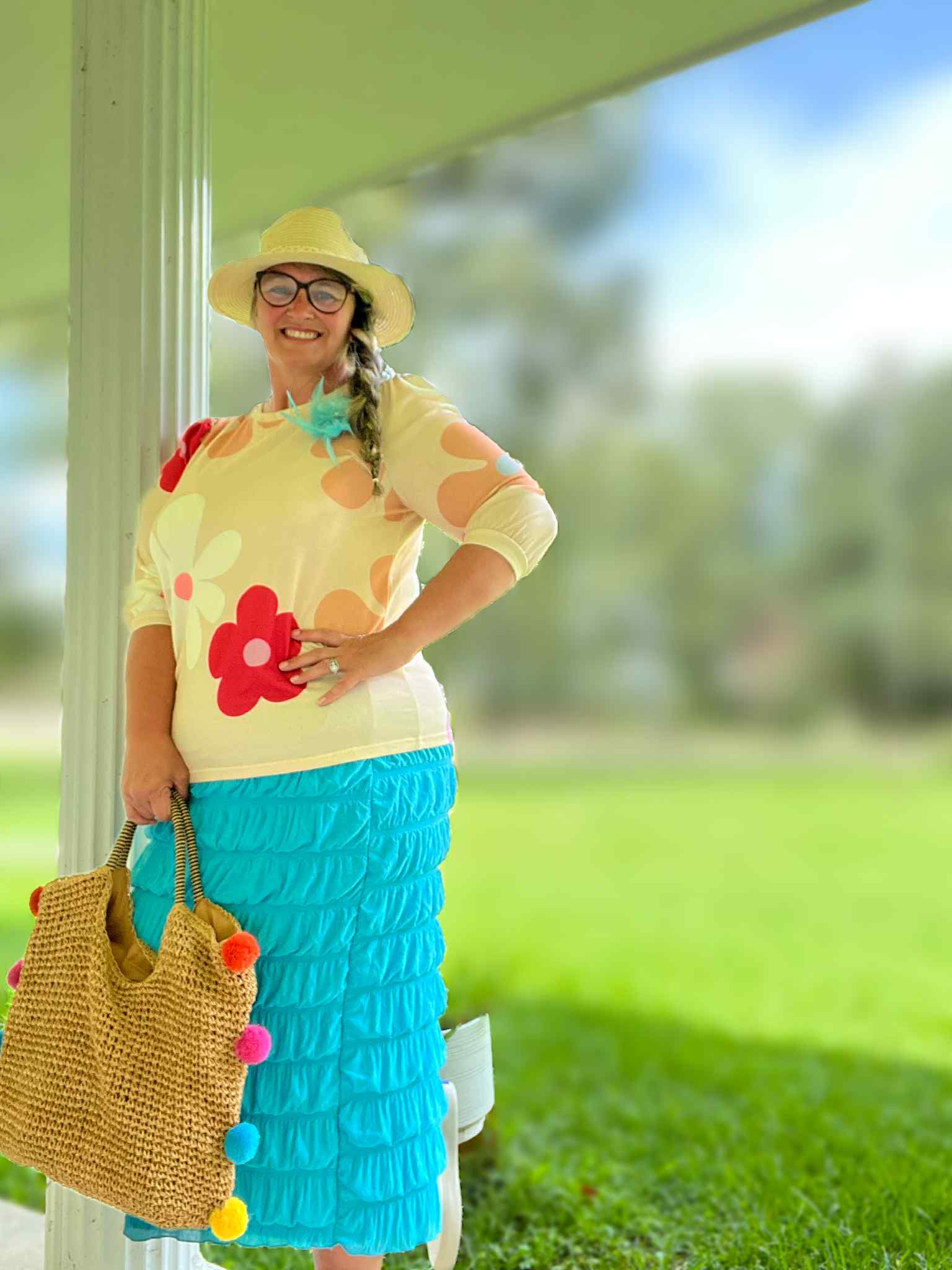 Turquoise Tranquility Cascade Skirt