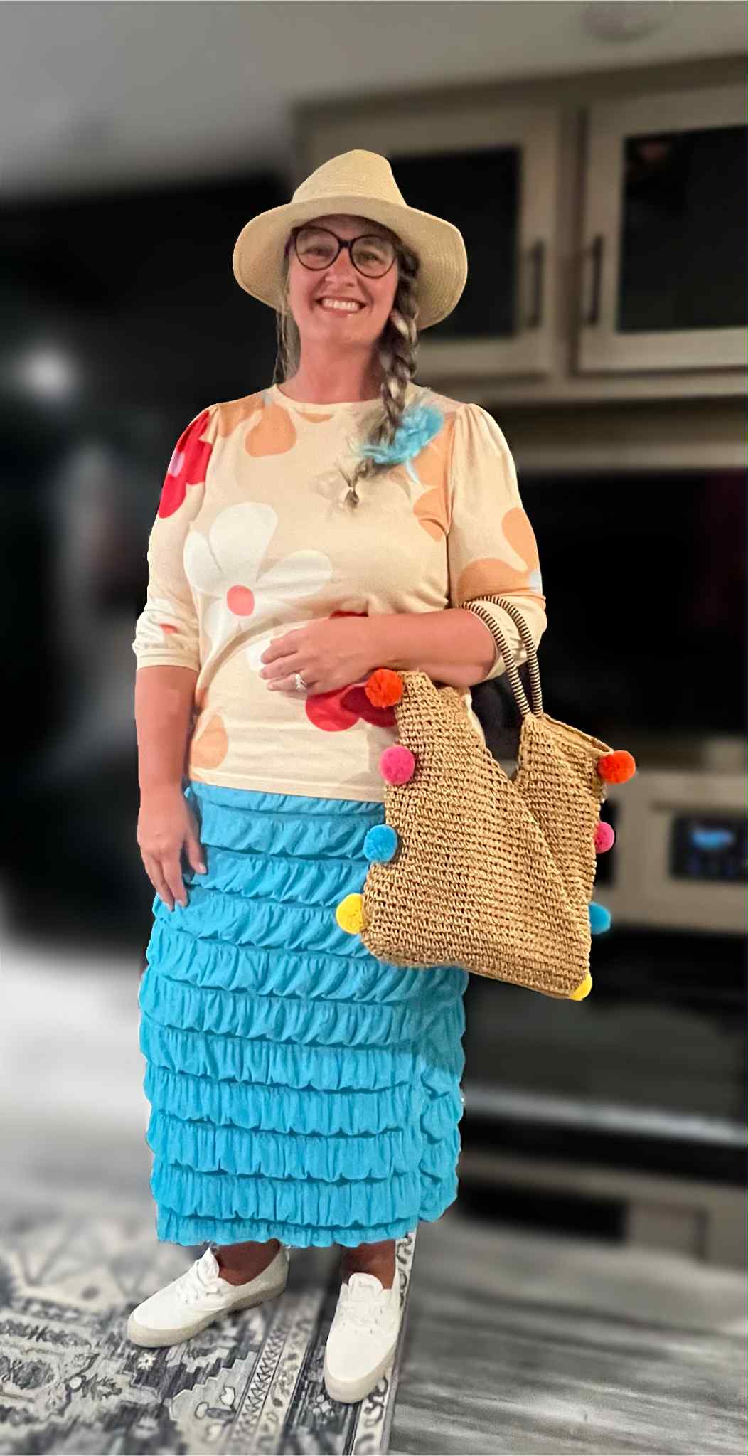 Turquoise Tranquility Cascade Skirt