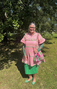 Charming in pink tunic top** Curvy XL - 2X** Ready To Ship