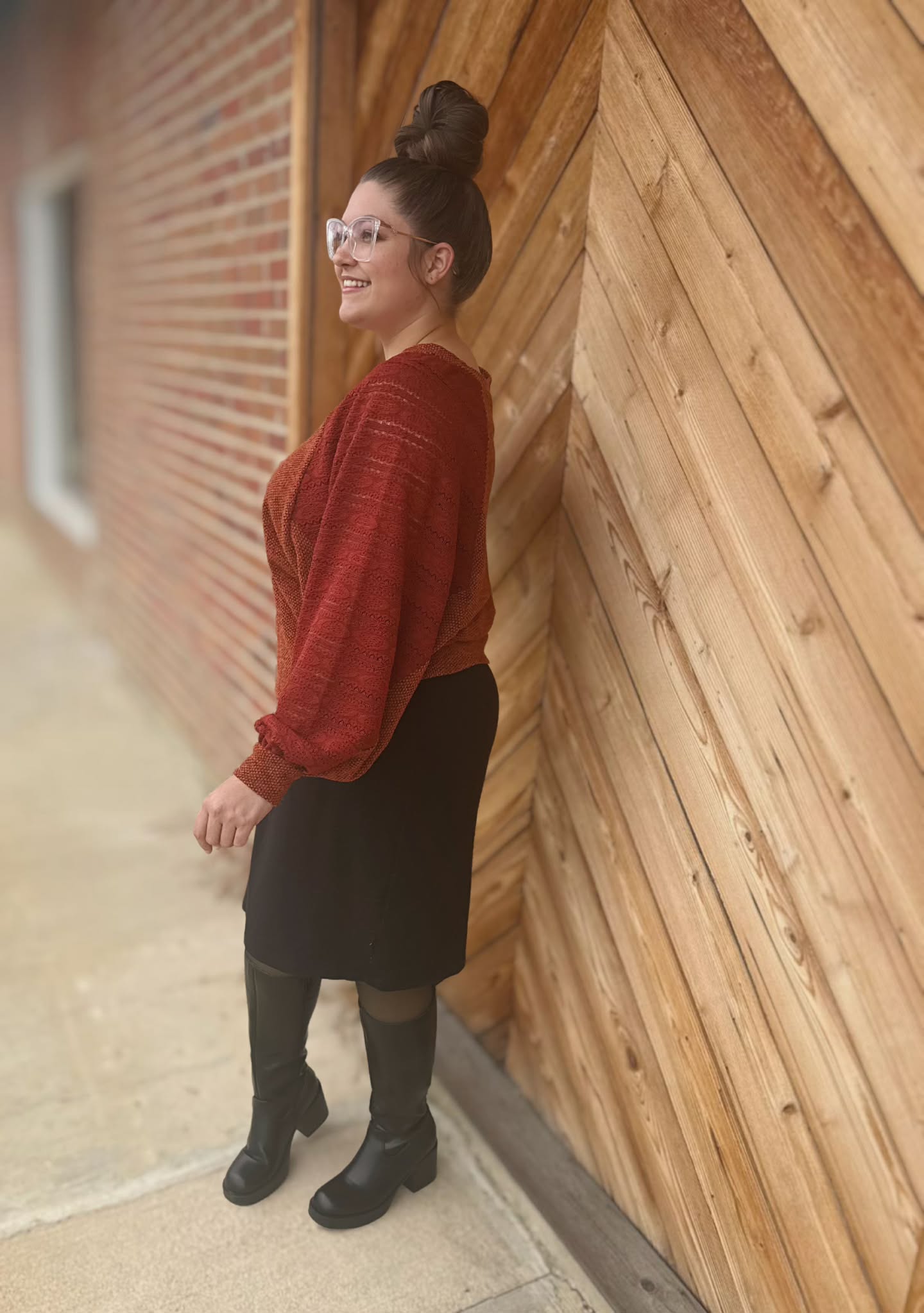 Autumn Ember Batwing Sweater - Fits Reg & Plus