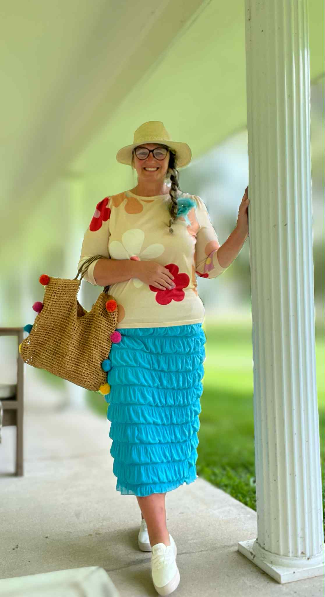 Turquoise Tranquility Cascade Skirt