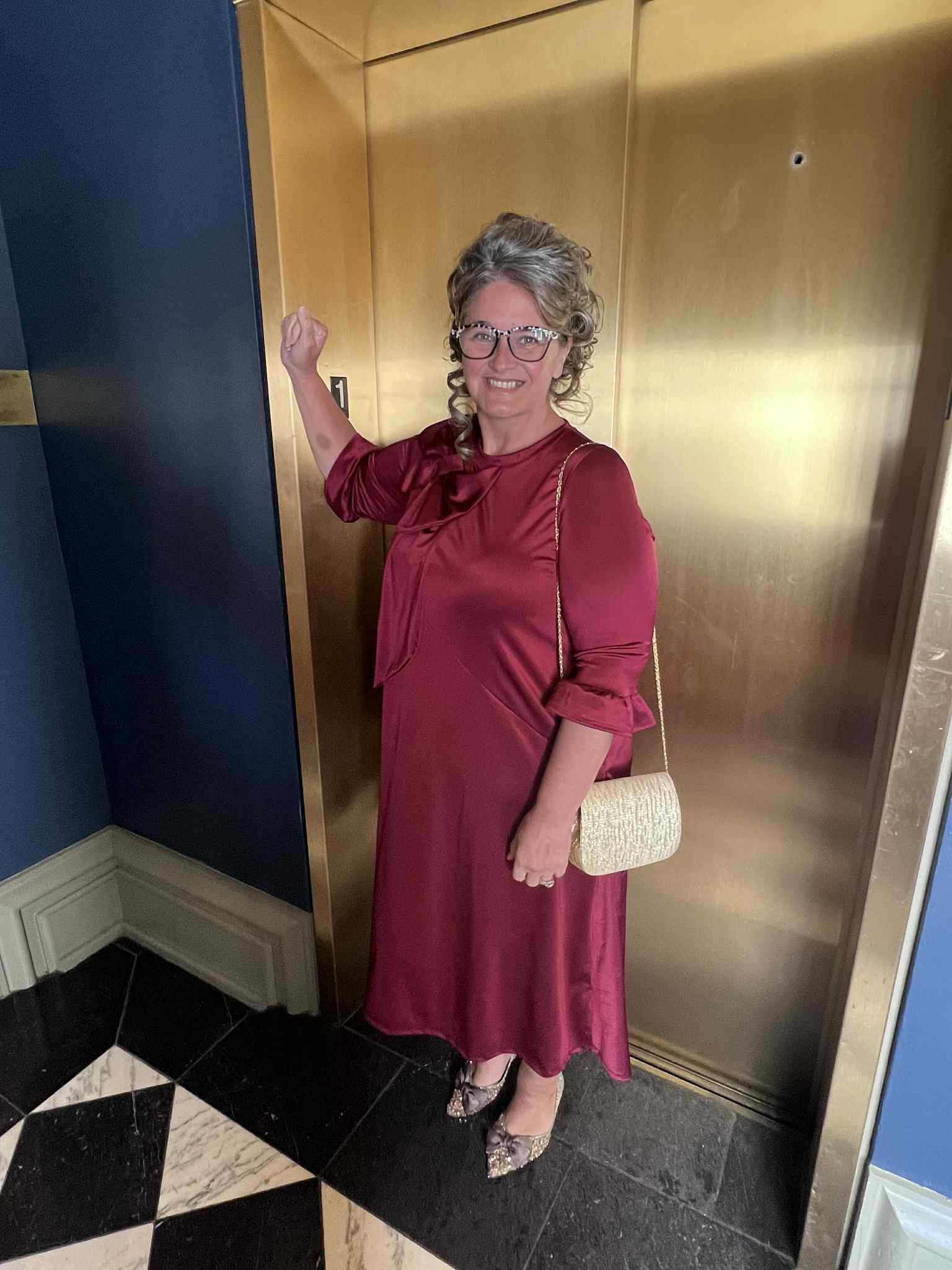 ✨ Regal Ribbon Knit Satin Dress In Burgundy✨Sizes Small - 3X