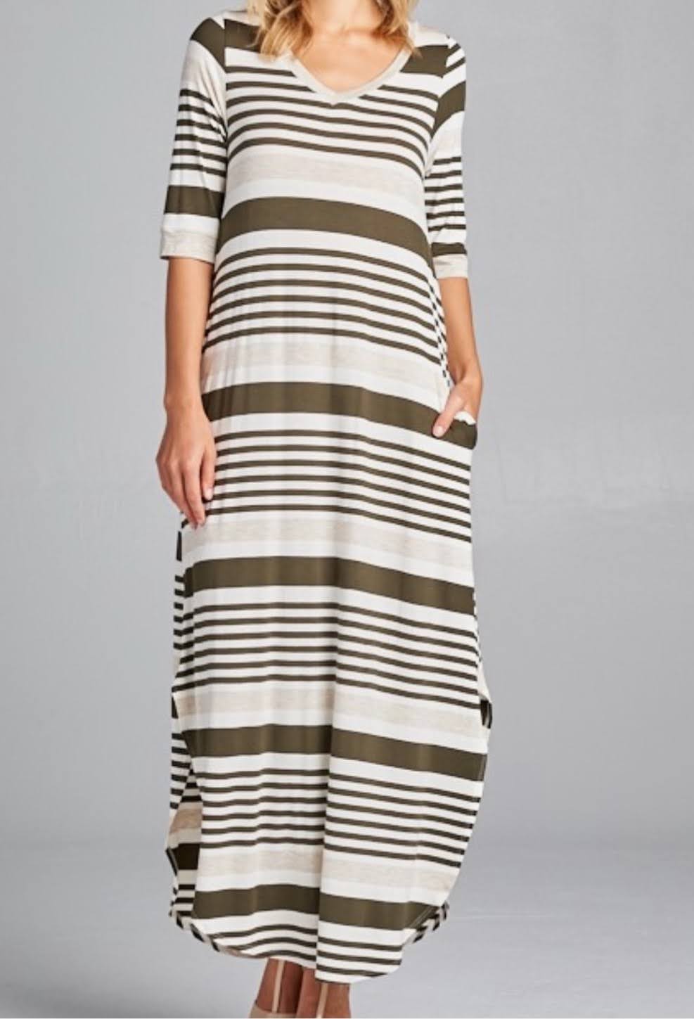 Your Comfy Dress In Stripes☆ S - L ☆Ruby & Olive