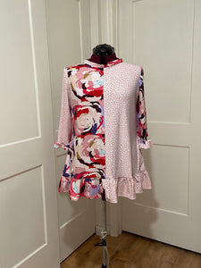 Pink Leopard & Floral Tunic Top - Blessed To Bless Boutique