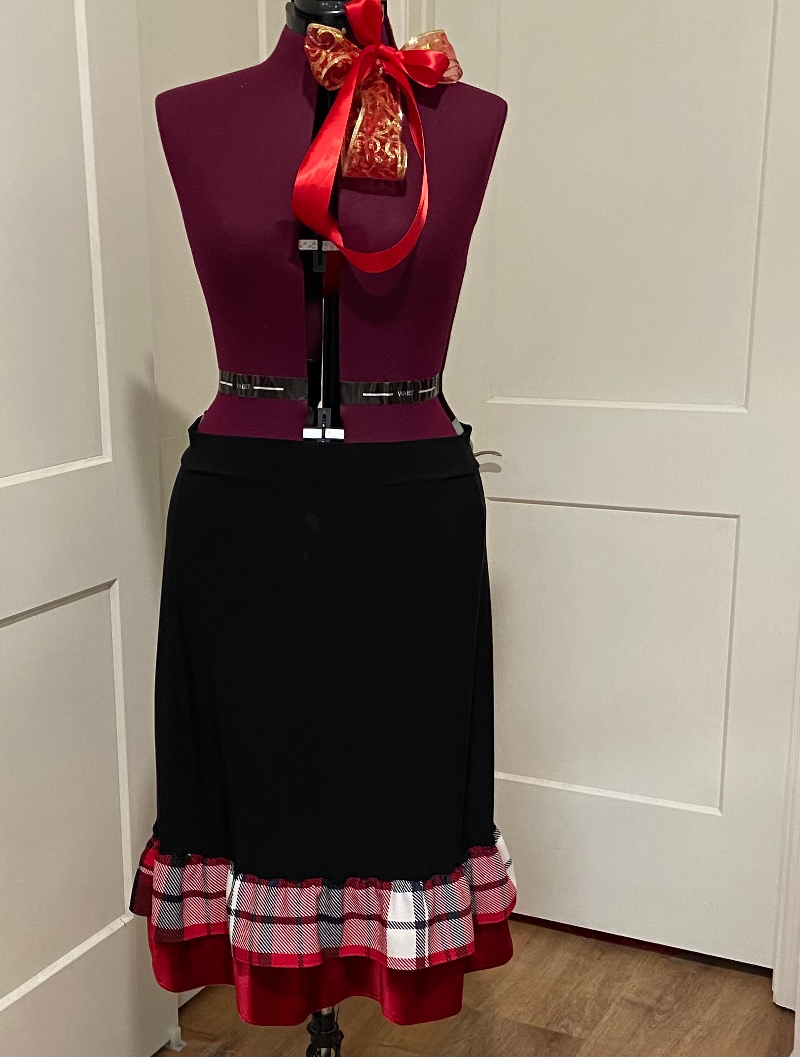 Holiday Edition Plaid & Red Velvet Slip - Blessed To Bless Boutique